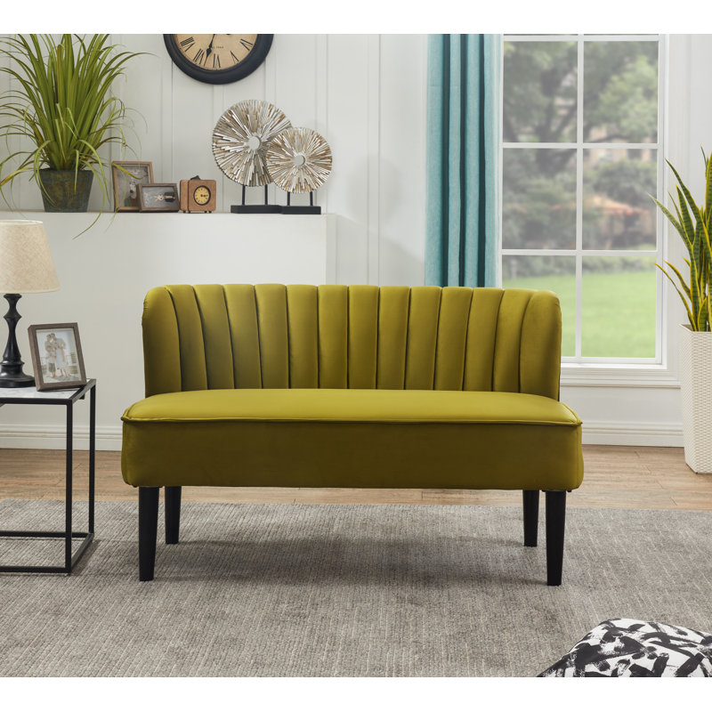 Fairmont Park 131Cm Velvet Armless Loveseat Wayfair.co.uk